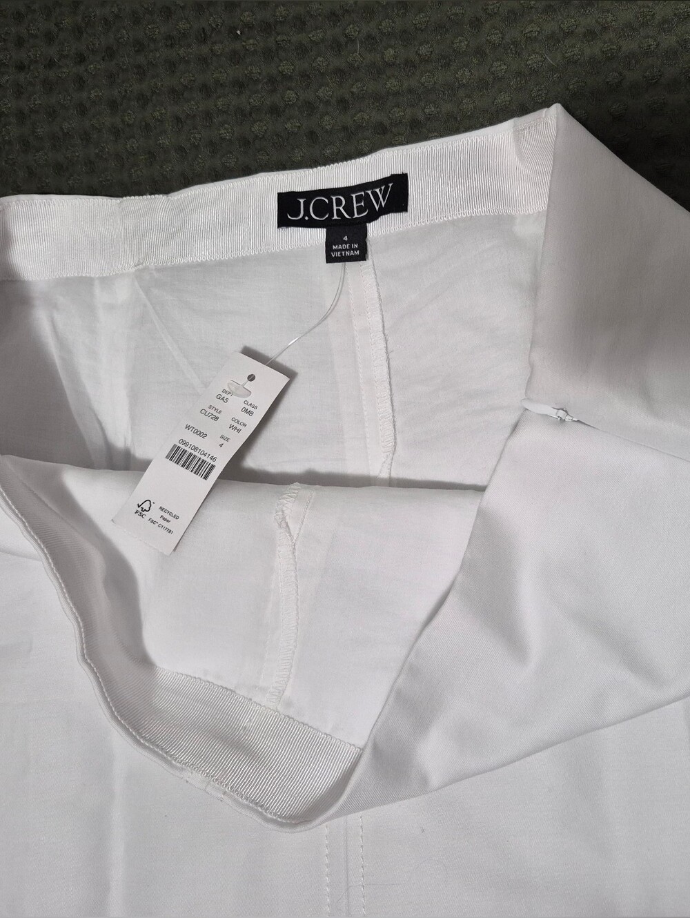 J. Crew Women's White Skirt